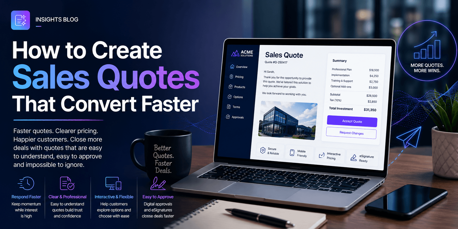 QuoteCloud - Sales Quote, Sales Proposal and Contracts Software - How to Create Sales Quotes That Convert Faster - illustration d697e2e7-7a32-4f5b-8f7b-ce2e94b0dfc0