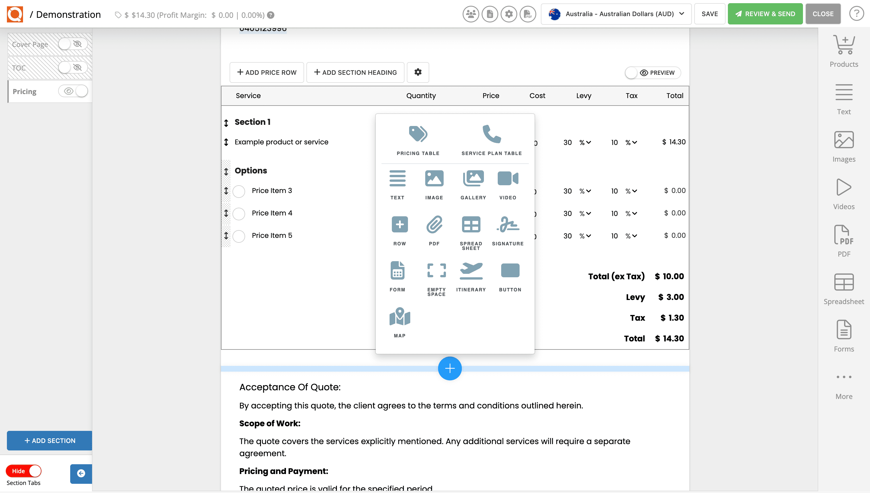 QuoteCloud - Sales Quote, Sales Proposal and Contracts Software - Inserting Ad-Hoc Images (Java Edition) - illustration 13d1da2f-7739-410a-bcbc-922eccfeb31f