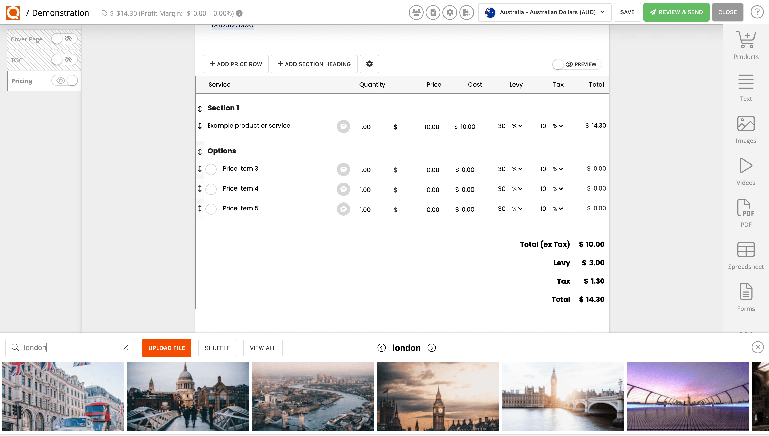 QuoteCloud - Sales Quote, Sales Proposal and Contracts Software - Inserting Ad-Hoc Images (Java Edition) - illustration 86a417bb-1f7e-469d-811a-823ae679097b