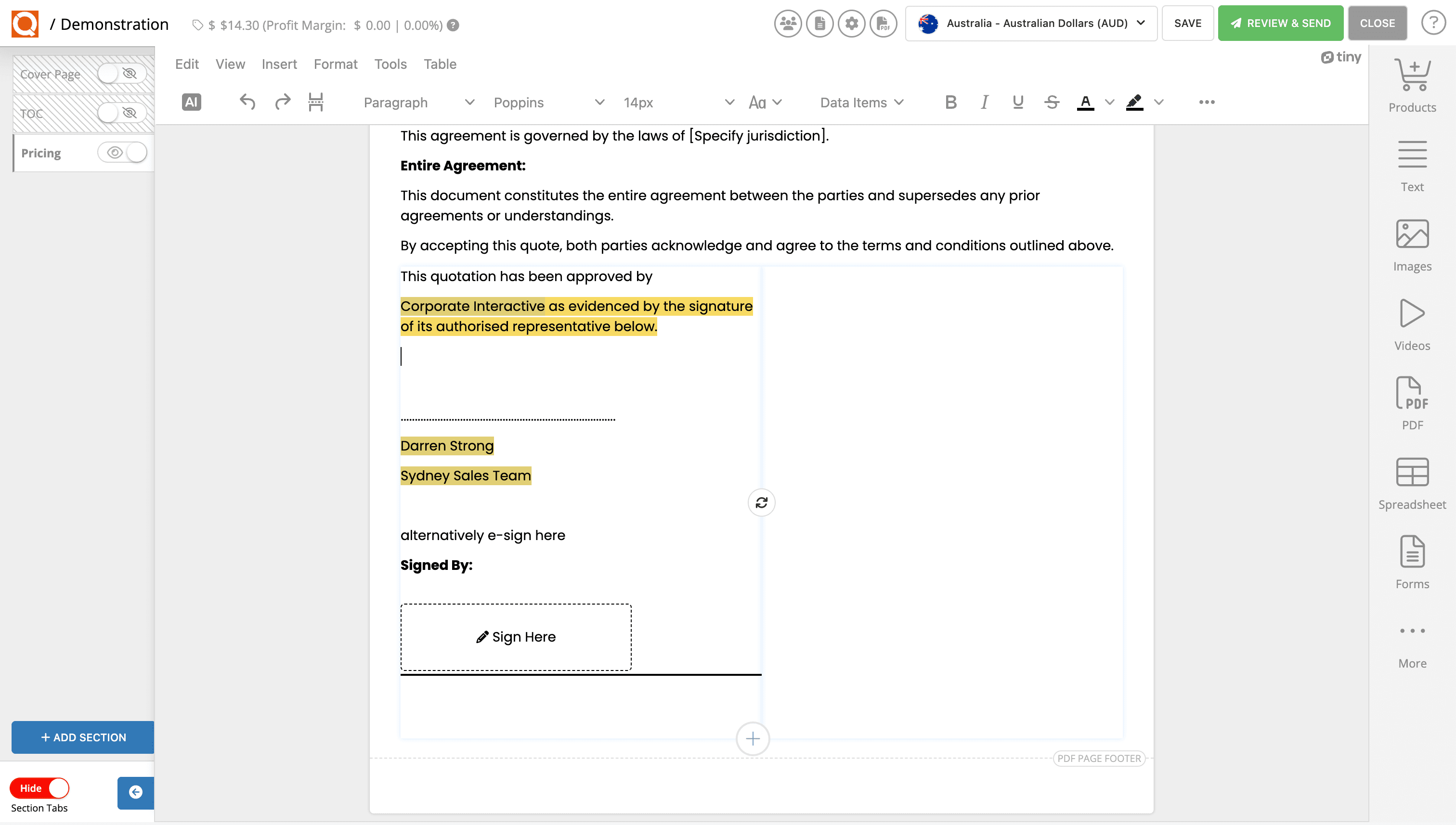 QuoteCloud - Sales Quote, Sales Proposal and Contracts Software - Inserting Ad-Hoc Images (Java Edition) - illustration 3daa8e1b-bd4d-4f52-9c13-842e120b6928