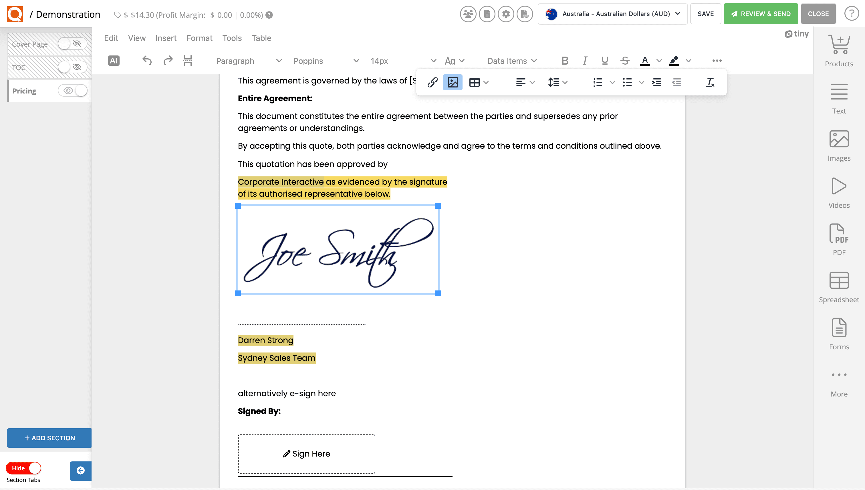 QuoteCloud - Sales Quote, Sales Proposal and Contracts Software - Inserting Ad-Hoc Images (Java Edition) - illustration 34670d7a-3d2d-4652-a28e-f818de1a20fd