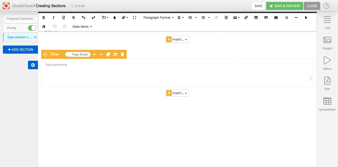 QuoteCloud - Sales Quote, Sales Proposal and Contracts Software - Inserting Text Blocks (Java Edition) - illustration a7518ec6-5dfc-49ee-a201-e1dd4d6ebcdc