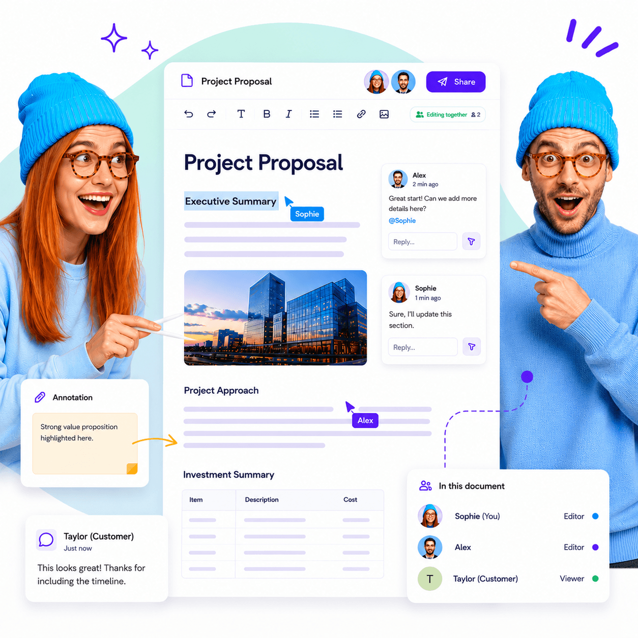 QuoteCloud - Sales Quote, Sales Proposal and Contracts Software - Collaboration - illustration f72c253e-c3fc-4f1d-98ec-1c68f76af4bf