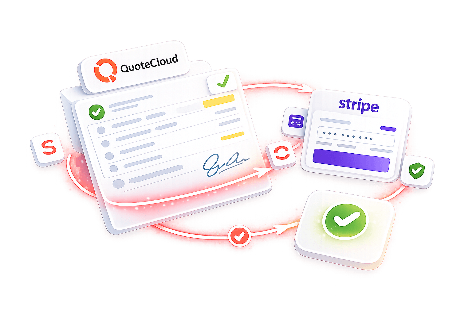 QuoteCloud - Sales Quote, Sales Proposal and Contracts Software - All Integrations - illustration e9380048-fc37-4c9a-a791-bf5e62a92256