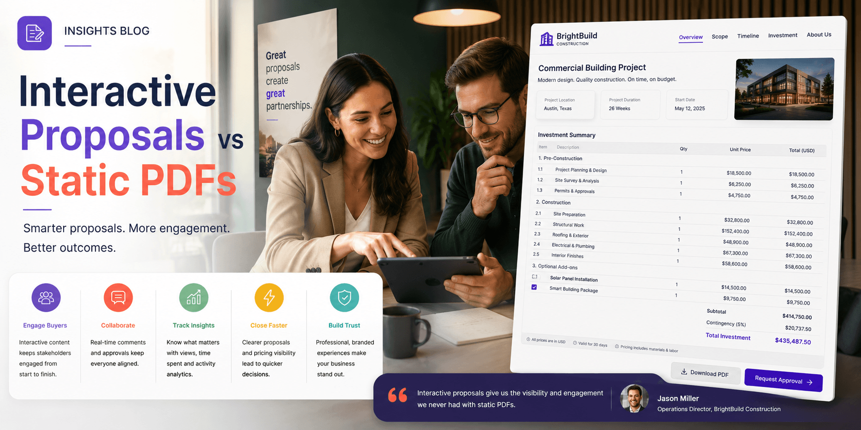 QuoteCloud - Sales Quote, Sales Proposal and Contracts Software - Interactive Proposals vs Static PDFs - illustration d697e2e7-7a32-4f5b-8f7b-ce2e94b0dfc0