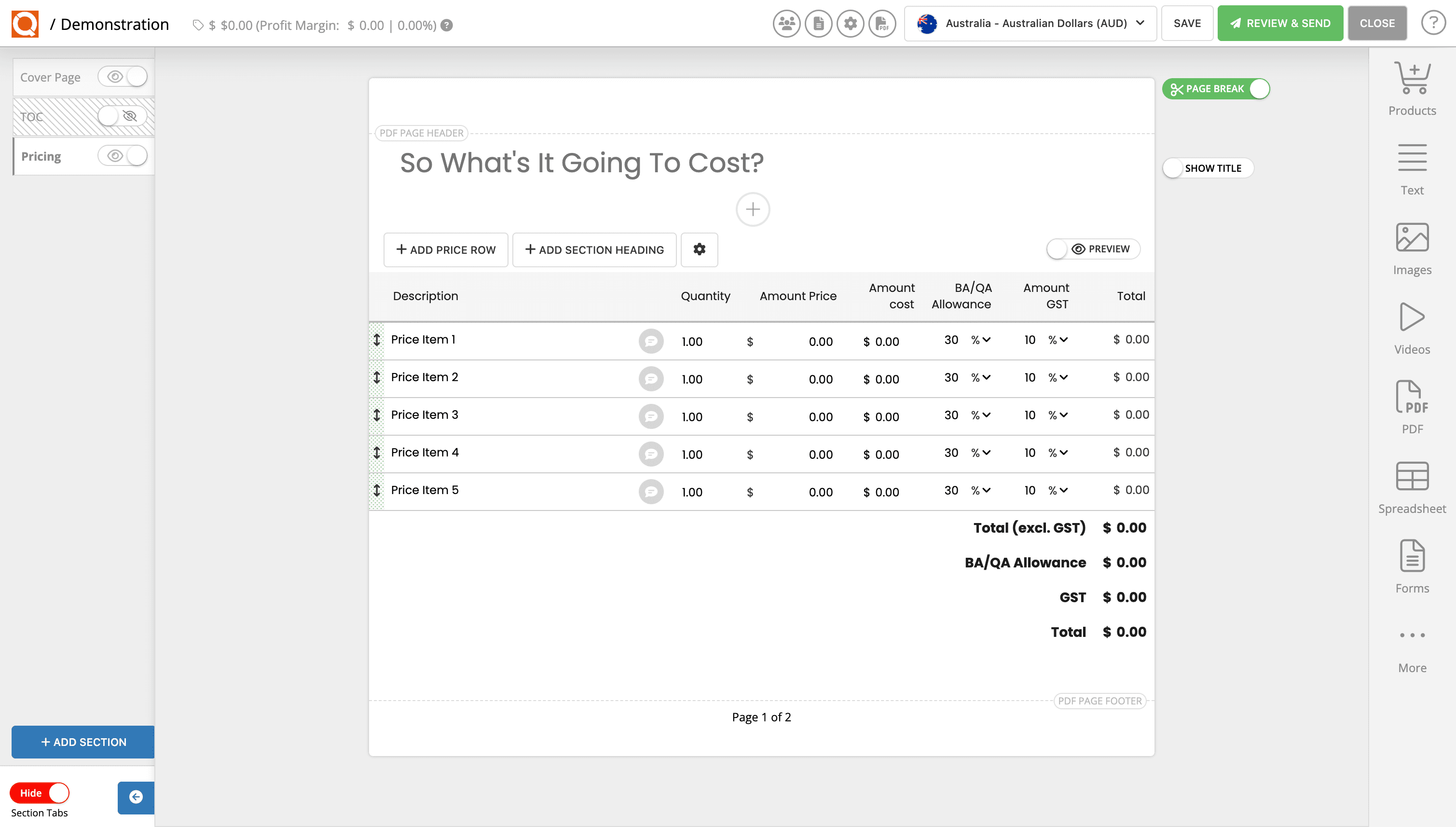 QuoteCloud - Sales Quote, Sales Proposal and Contracts Software - How To Mark An Individual Price Line Item As Optional (Customer Chooses To Purchase) (Java Edition) - illustration 697961aa-8ccf-49f3-91ea-25f0bdf26412