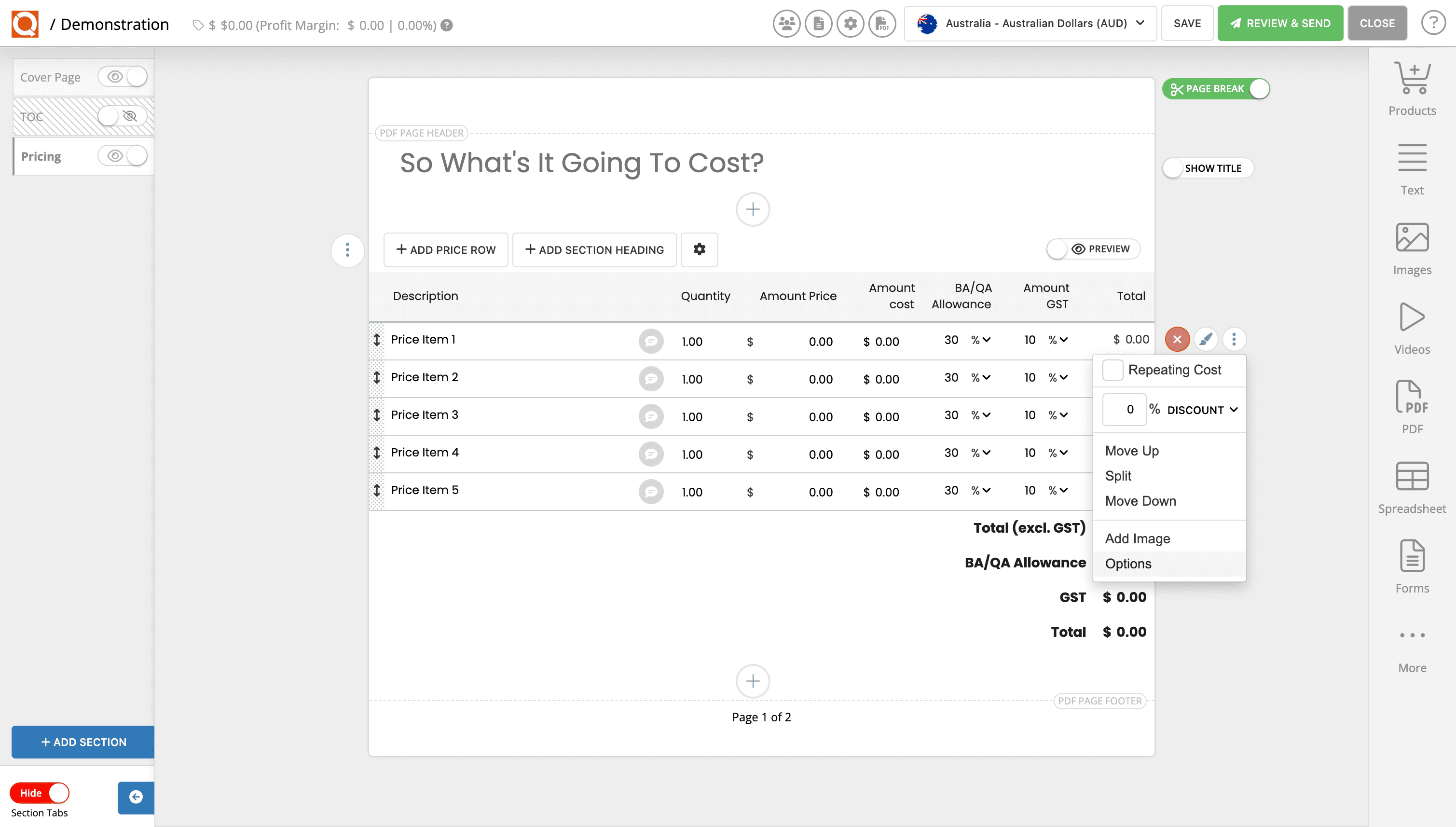 QuoteCloud - Sales Quote, Sales Proposal and Contracts Software - How To Mark An Individual Price Line Item As Optional (Customer Chooses To Purchase) (Java Edition) - illustration e47c252e-e8ad-47b1-a2b3-6f935d9032bb