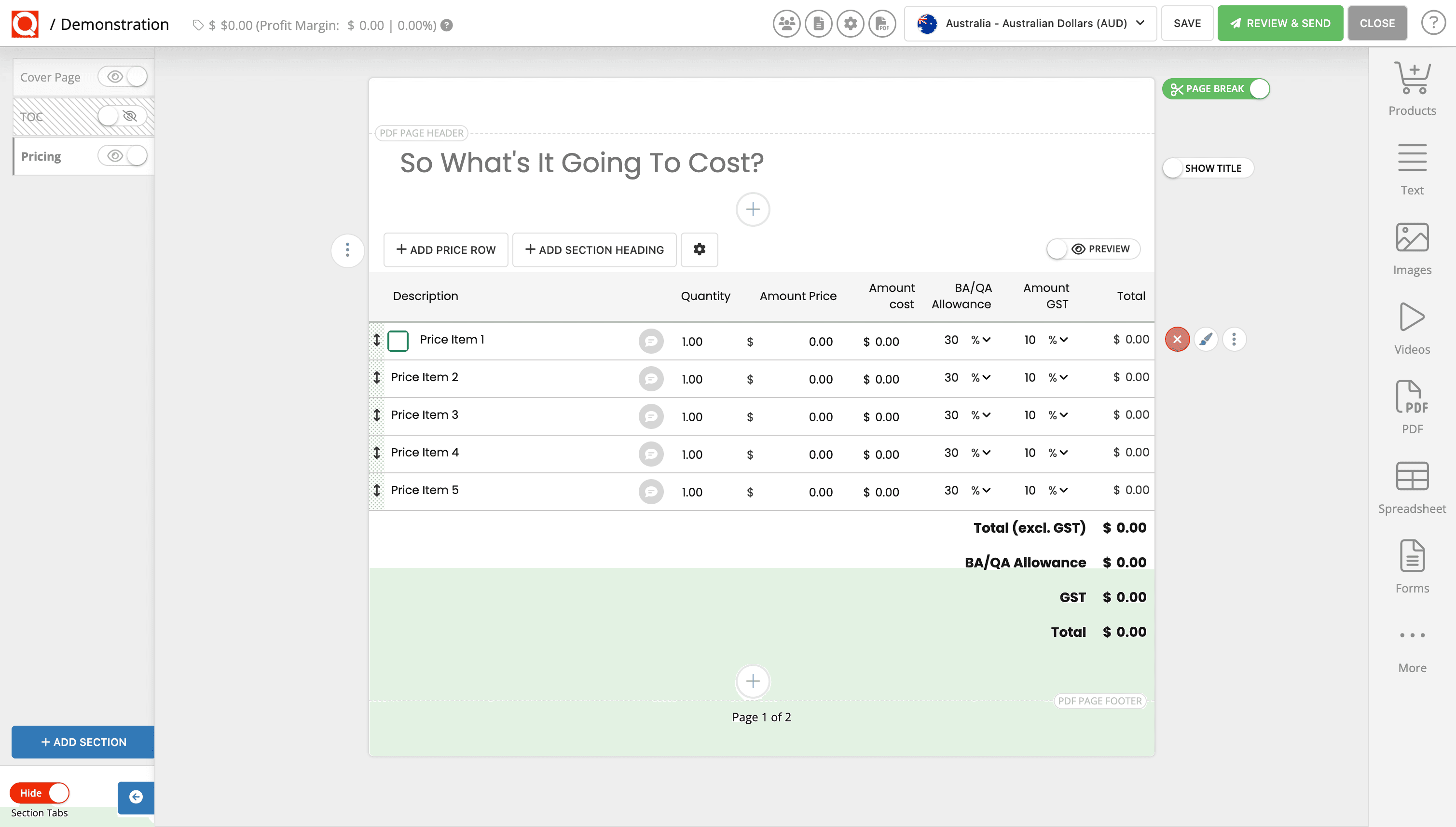 QuoteCloud - Sales Quote, Sales Proposal and Contracts Software - How To Mark An Individual Price Line Item As Optional (Customer Chooses To Purchase) (Java Edition) - illustration 64e9fd08-2e87-4b5c-a922-0cc110551b78