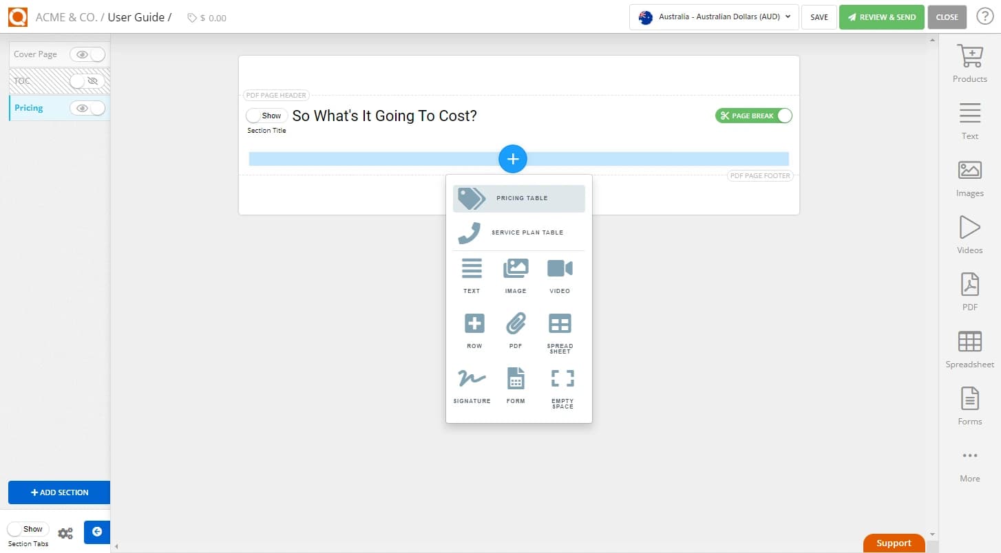 QuoteCloud - Sales Quote, Sales Proposal and Contracts Software - Add a Line Item to a Sales Quote Price Table (Java Edition) - illustration 5ea440d2-24a6-4a18-a63b-0ddeedfc18ac