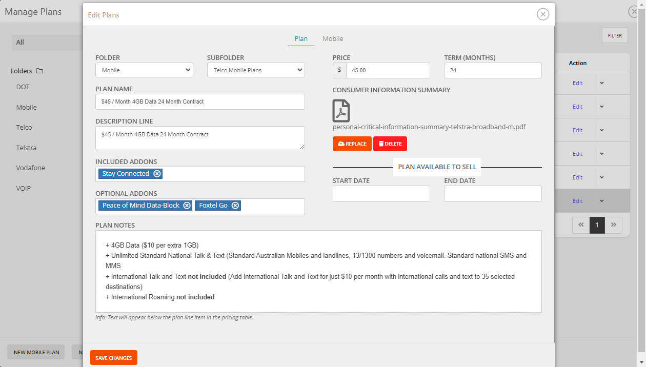 QuoteCloud - Sales Quote, Sales Proposal and Contracts Software - Create and Manage Mobile Phone (Contract) Plans (Java Edition) - illustration 22174a55-ff7f-46df-b206-5ed4b0b86b32