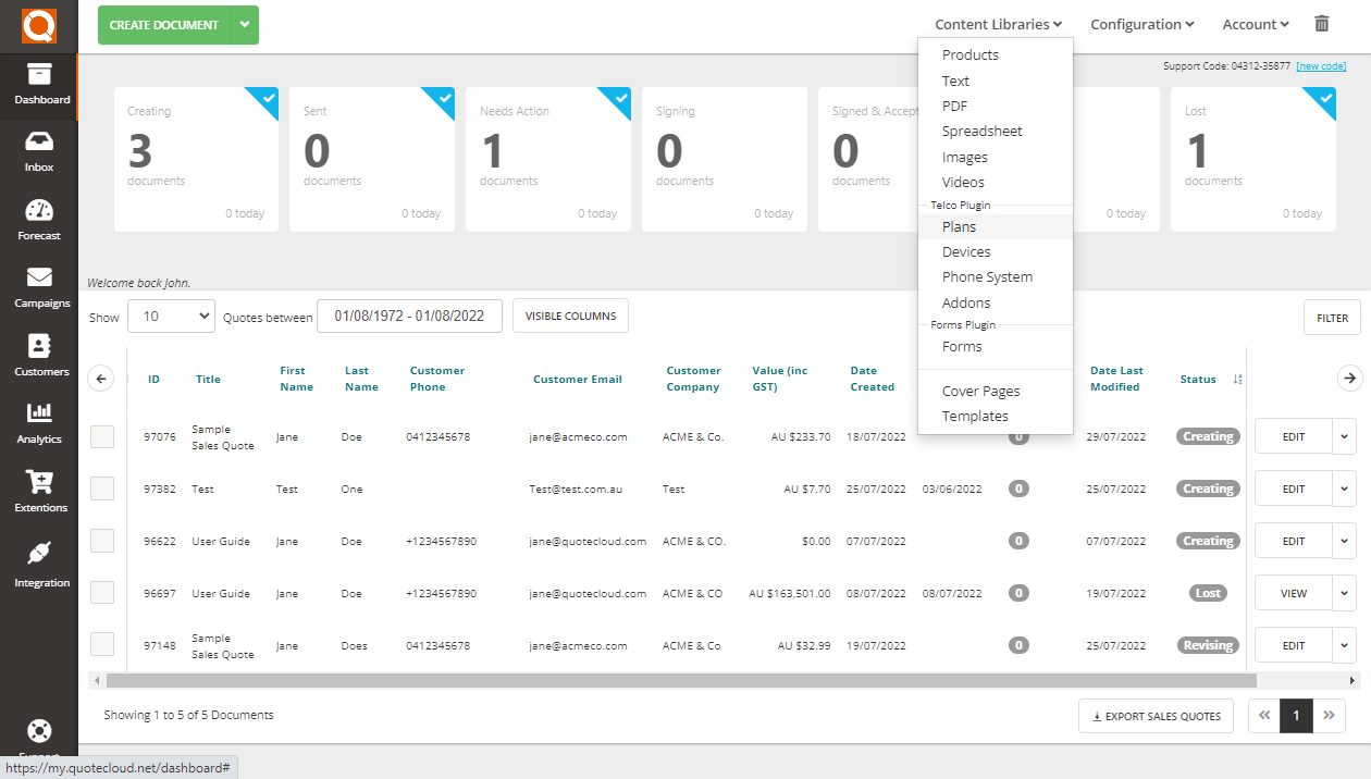 QuoteCloud - Sales Quote, Sales Proposal and Contracts Software - Setting a Start and/or End Date for Service Plans - illustration 733d304d-3843-48a8-ba20-ad09dc96675e