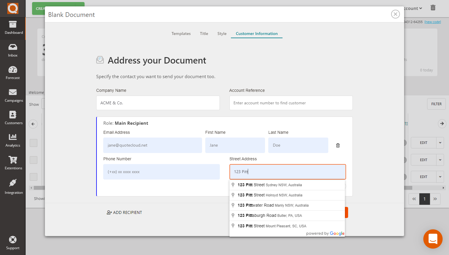 QuoteCloud - Sales Quote, Sales Proposal and Contracts Software - Creating Your First Proposal (Java Edition) - illustration 271beb07-2f6d-4c4c-951f-61c0d5efedbc