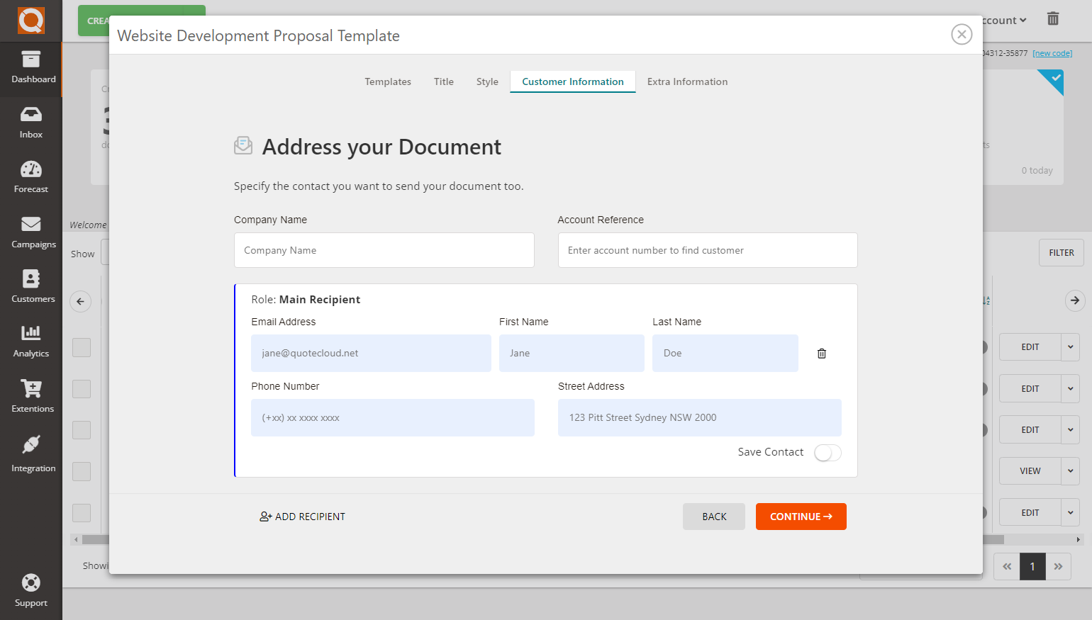 QuoteCloud - Sales Quote, Sales Proposal and Contracts Software - Customer Address Book (Java Edition) - illustration 3edbd2c2-2ba8-414c-af7b-f087cea92b60
