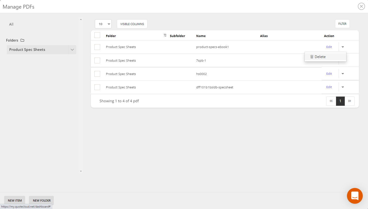 QuoteCloud - Sales Quote, Sales Proposal and Contracts Software - Deleting PDF documents from your PDF Content Library (Java Edition) - illustration 847f3085-128a-4d78-b081-3de21e4d90b0
