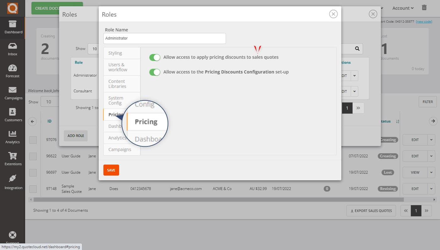QuoteCloud - Sales Quote, Sales Proposal and Contracts Software - Disabling Discounting in Sales Quotes (Java Edition) - illustration e8e1ab0e-20fd-4a08-b430-ea0990637c08