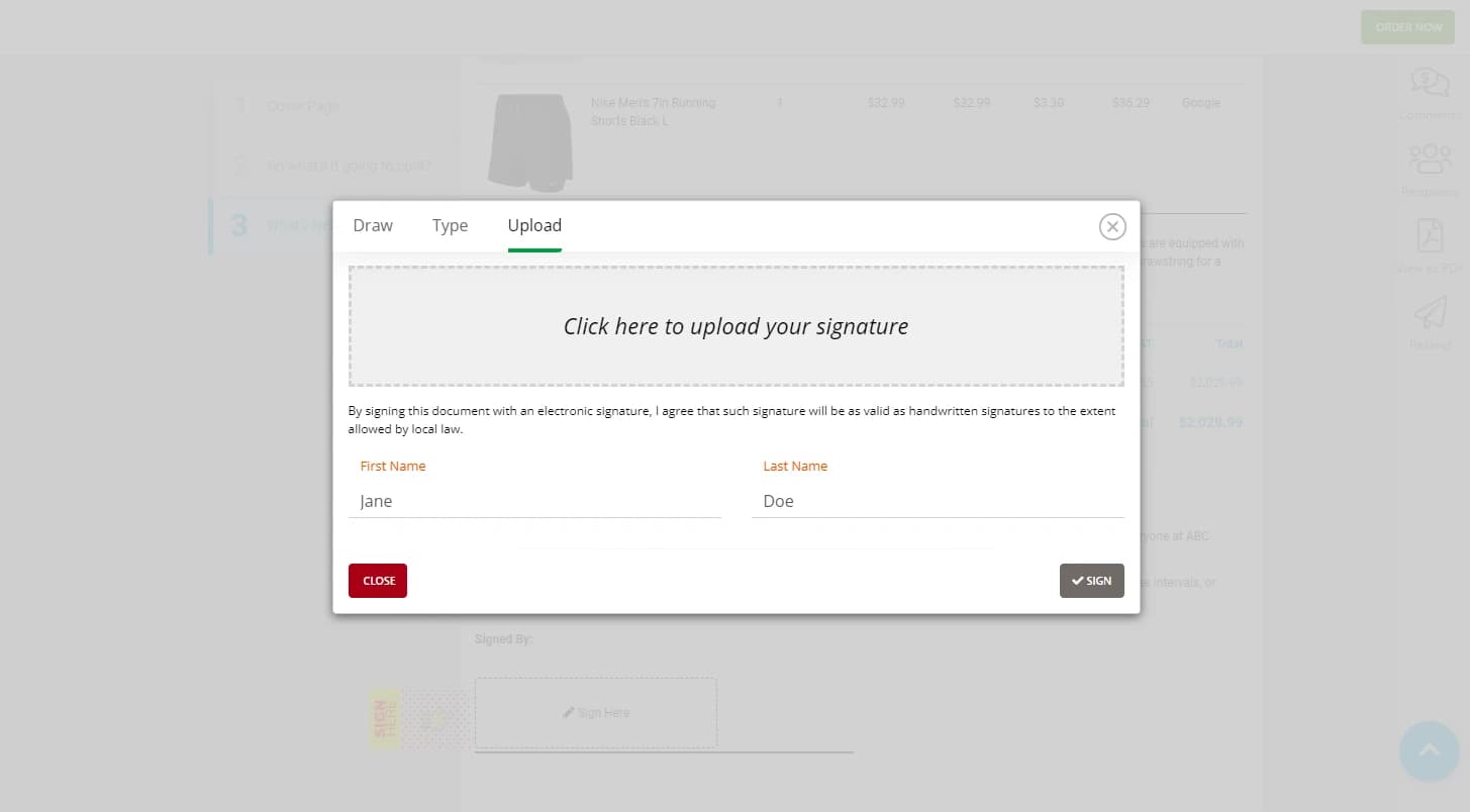 QuoteCloud - Sales Quote, Sales Proposal and Contracts Software - QuoteCloud e-Signatures (Java Edition) - illustration db42712a-e667-4068-9dd8-babf6bc9ae30