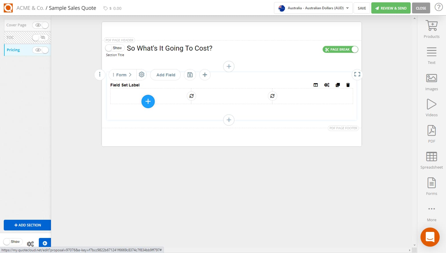 QuoteCloud - Sales Quote, Sales Proposal and Contracts Software - Splitting a Row in a Form into Multiple Columns (Java Edition) - illustration 8c34c31d-a753-485c-98b4-519354ea85f7