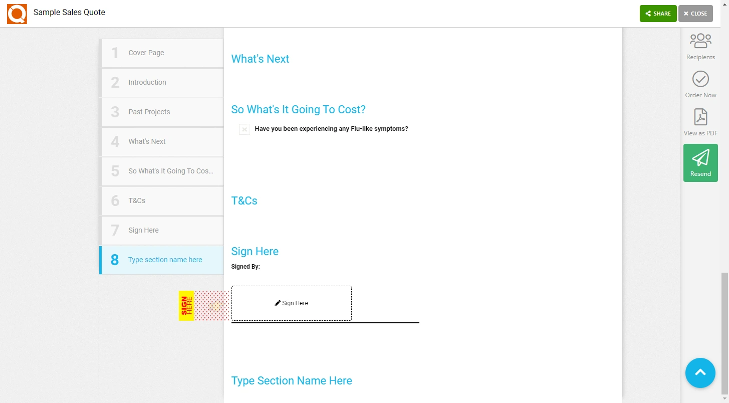 QuoteCloud - Sales Quote, Sales Proposal and Contracts Software - Inserting a Data Field onto a Form (Java Edition) - illustration 58075355-ab5d-47c1-b206-dc964b87eba1