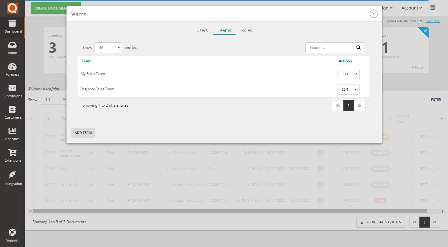 QuoteCloud - Sales Quote, Sales Proposal and Contracts Software - Managing Sales Teams (Java Edition) - illustration 180f4865-eb29-4ece-9d6b-627573d60c4c
