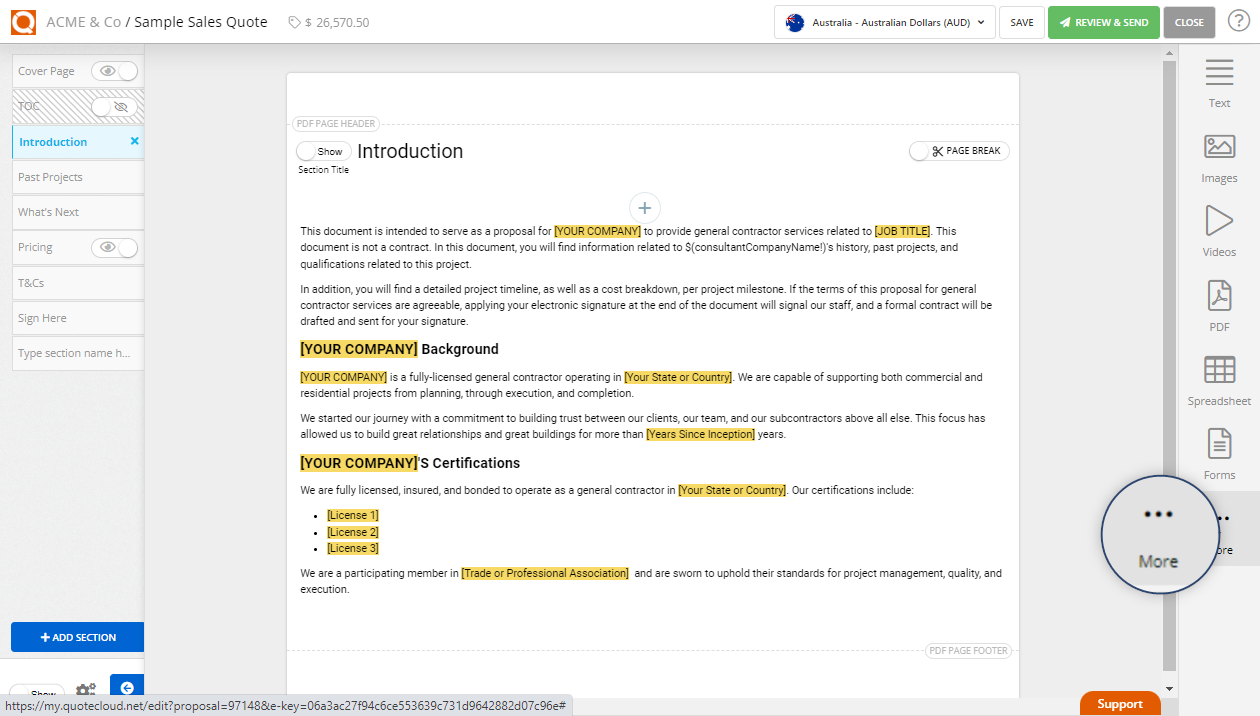 QuoteCloud - Sales Quote, Sales Proposal and Contracts Software - Password Protect a Sales Quote (Java Edition) - illustration 353b51ad-3856-44b0-b597-ac34a8d1d87a