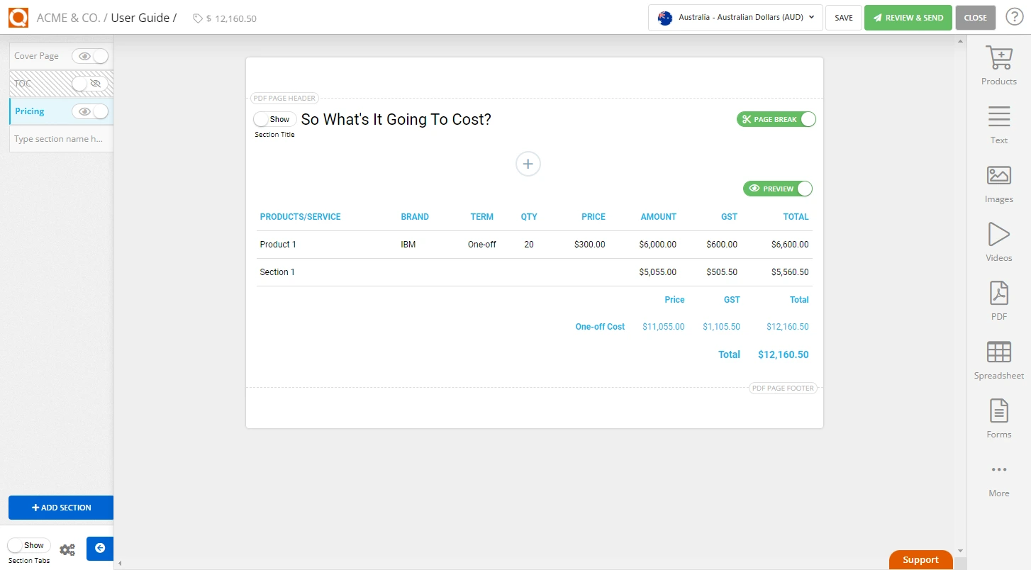 QuoteCloud - Sales Quote, Sales Proposal and Contracts Software - Pricing Tables (Java Edition) - illustration 0cd586a0-9ae9-4f86-8779-65833fcefd72