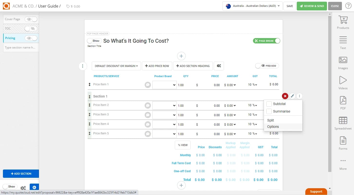 QuoteCloud - Sales Quote, Sales Proposal and Contracts Software - Allowing Recipients to Choose Price Options (Java Edition) - illustration a7d44f55-2e12-49f2-9f83-673abf94ed95