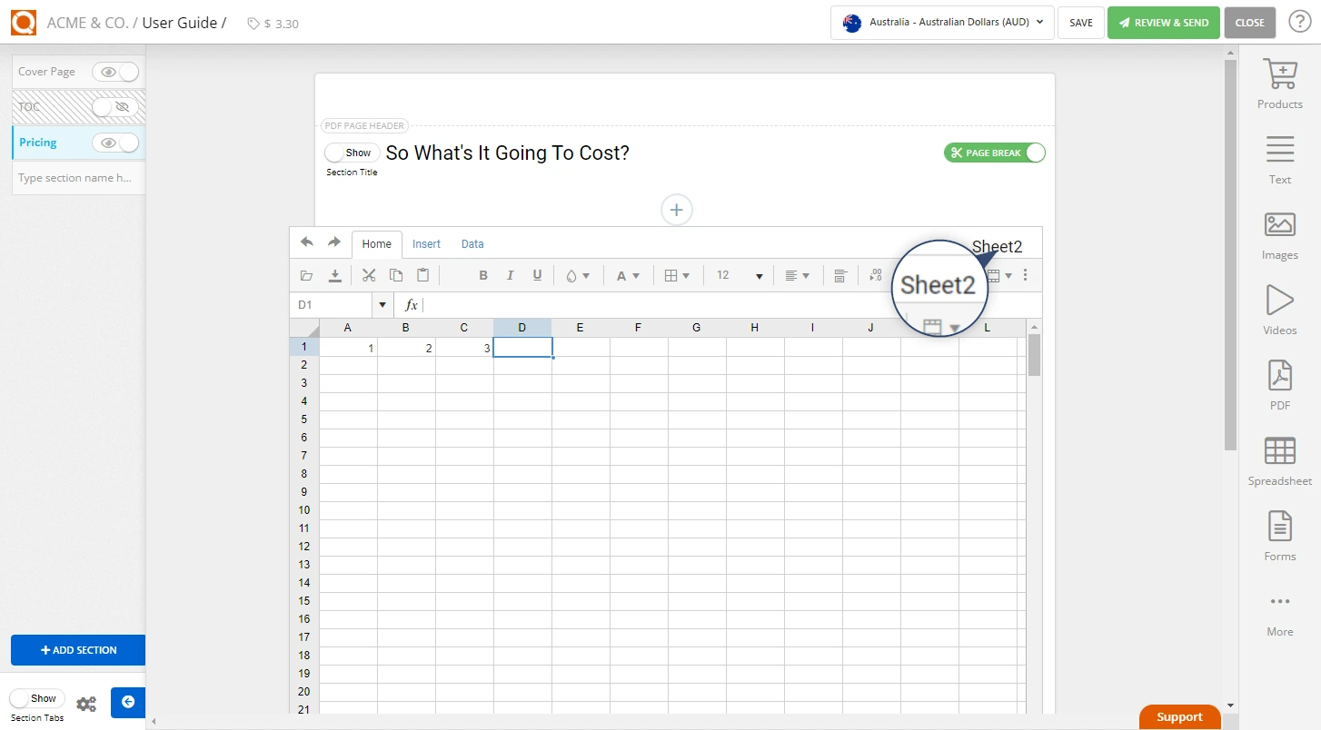 QuoteCloud - Sales Quote, Sales Proposal and Contracts Software - Getting Values from a Spreadsheet to use as a Price in a Price Table (Java Edition) - illustration 739e9632-1fb6-43c6-9e1a-f475e7e0a5e5