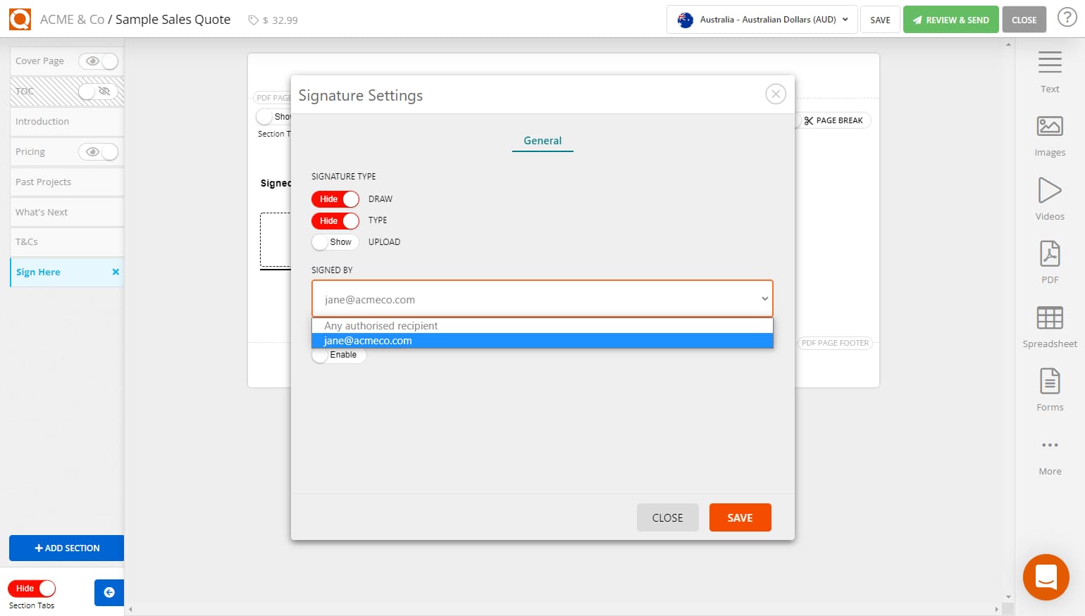 QuoteCloud - Sales Quote, Sales Proposal and Contracts Software - QuoteCloud e-Signatures (Java Edition) - illustration b5d61dd8-0041-4298-b366-cef6e7c2ab8e