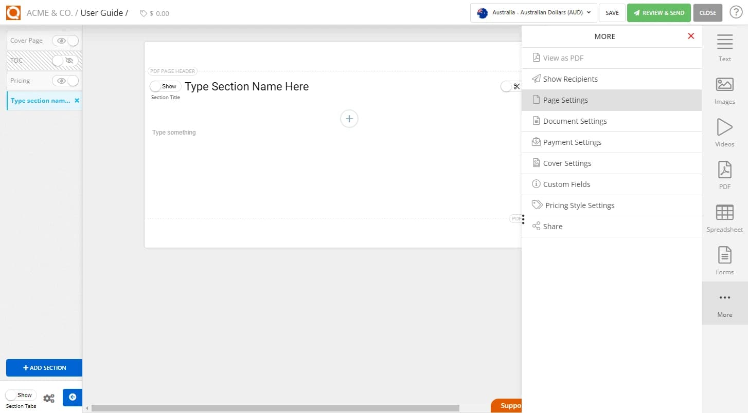 QuoteCloud - Sales Quote, Sales Proposal and Contracts Software - Setting the Default Table Style used in Text Content Blocks (Java Edition) - illustration ceb7a502-f156-4431-b587-48dfb0af48bb