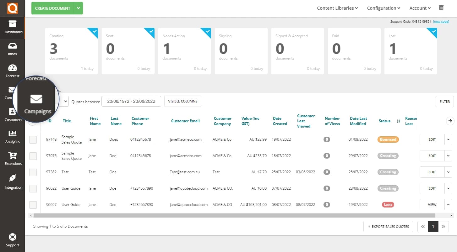 QuoteCloud - Sales Quote, Sales Proposal and Contracts Software - Email Marketing - Import Contacts to an Audience (Java Edition) - illustration 665fc1e3-6d23-40b1-8ec7-732e8f3117f5