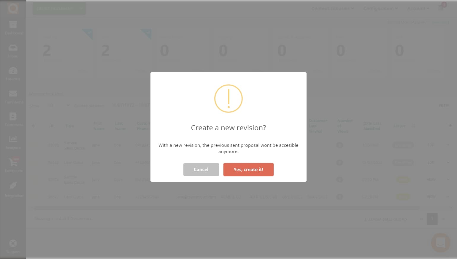 QuoteCloud - Sales Quote, Sales Proposal and Contracts Software - Viewing Version History (Java Edition) - illustration e81185d3-ba6a-455e-9d09-cd1d50fdc7eb
