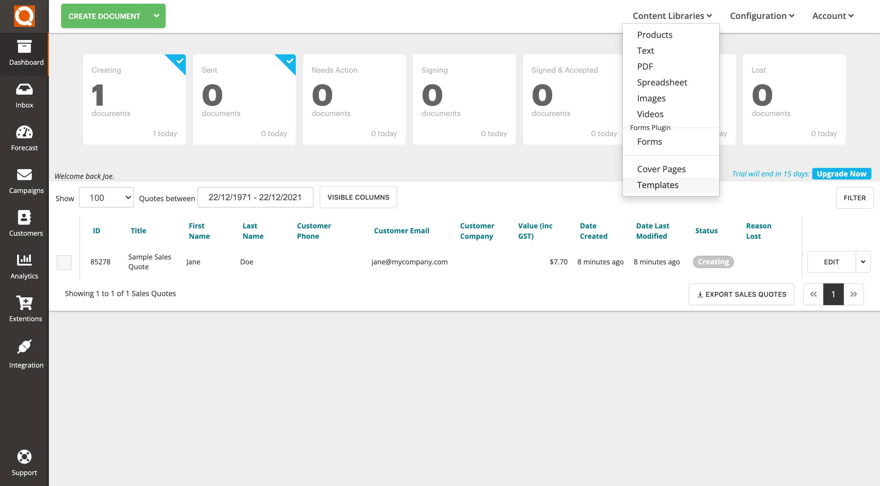 QuoteCloud - Sales Quote, Sales Proposal and Contracts Software - Creating Sales Quote Templates (Java Edition) - illustration 601b347e-66a3-4c74-9a77-17ff1538a542