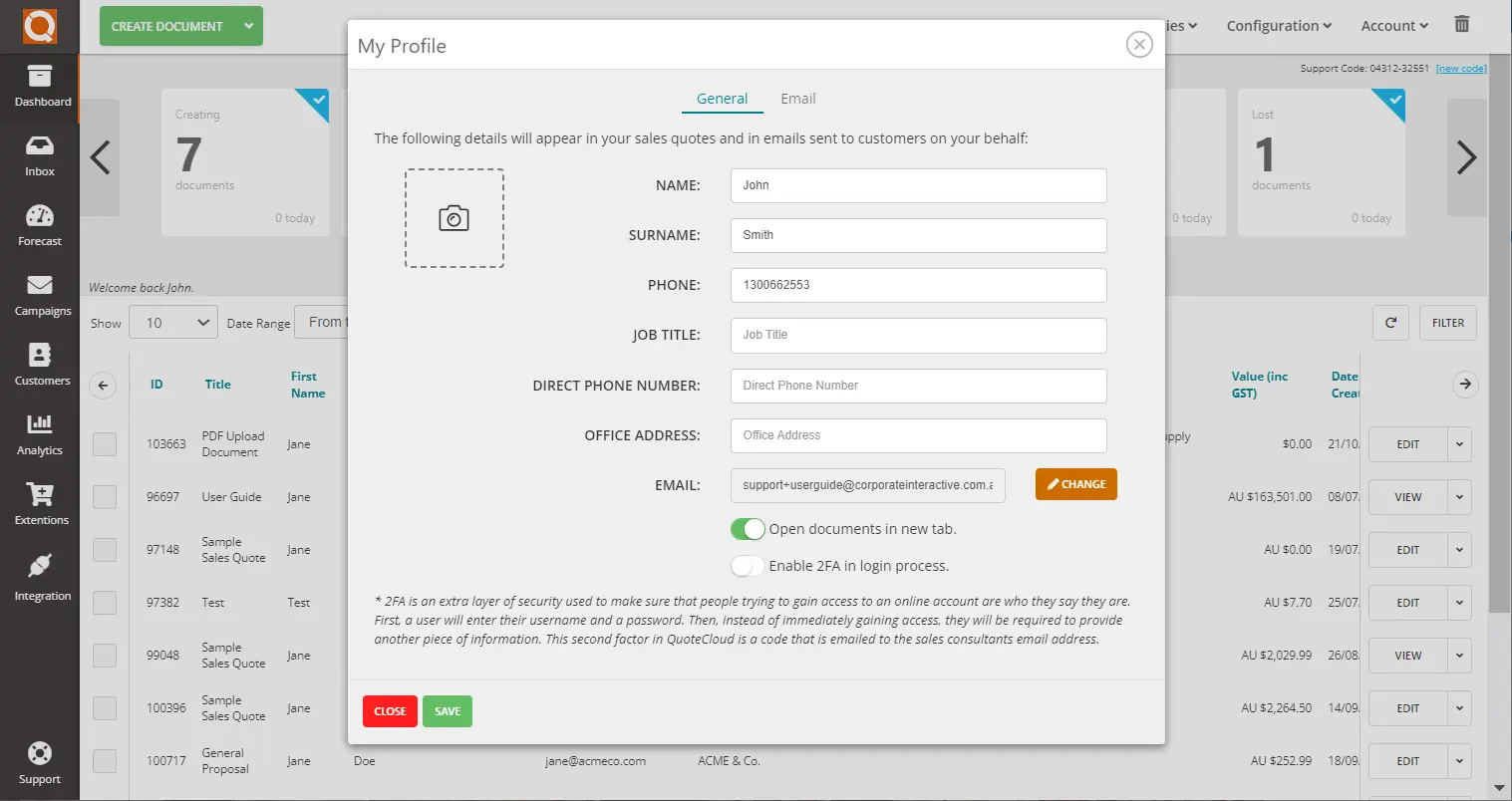 QuoteCloud - Sales Quote, Sales Proposal and Contracts Software - How To Set Your Email Signature (Default Email Content) (Java Edition) - illustration 0af5b3f9-6475-4fdb-be78-9284033e8d8d