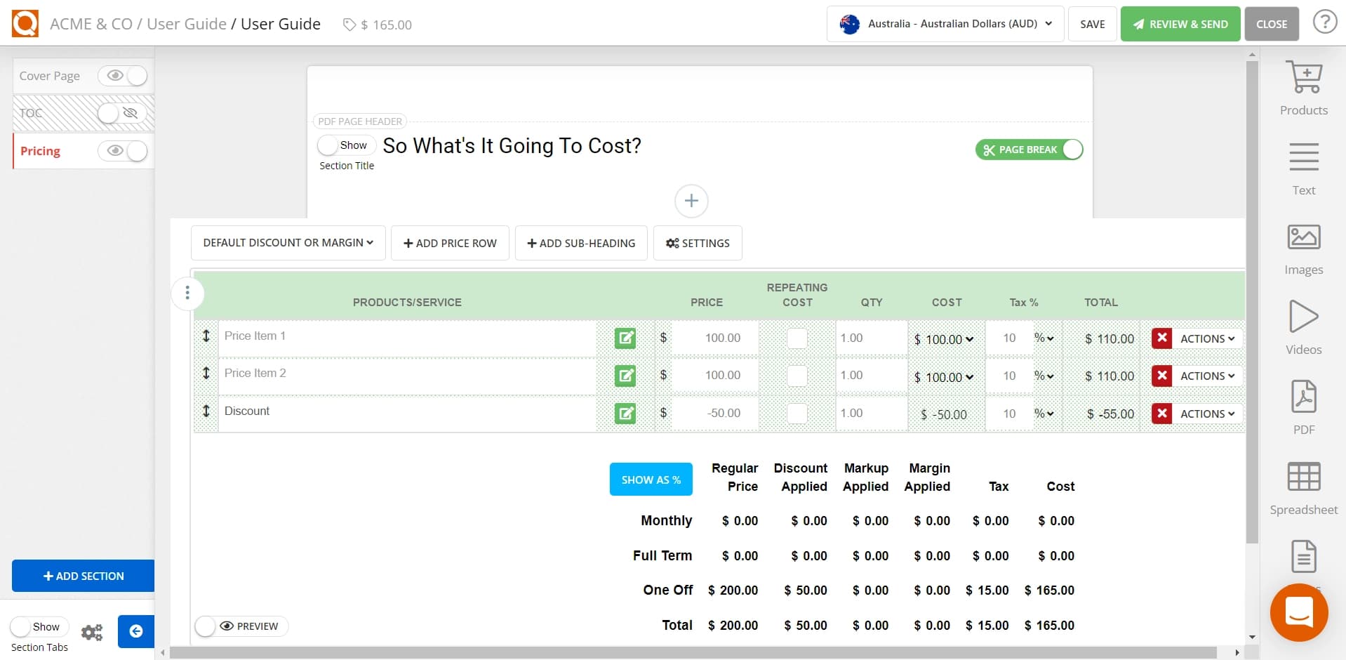 QuoteCloud - Sales Quote, Sales Proposal and Contracts Software - Add a Discount to a Price Table (Java Edition) - illustration 2ff5a4c7-c41f-4c26-b91a-f1a005d3227c