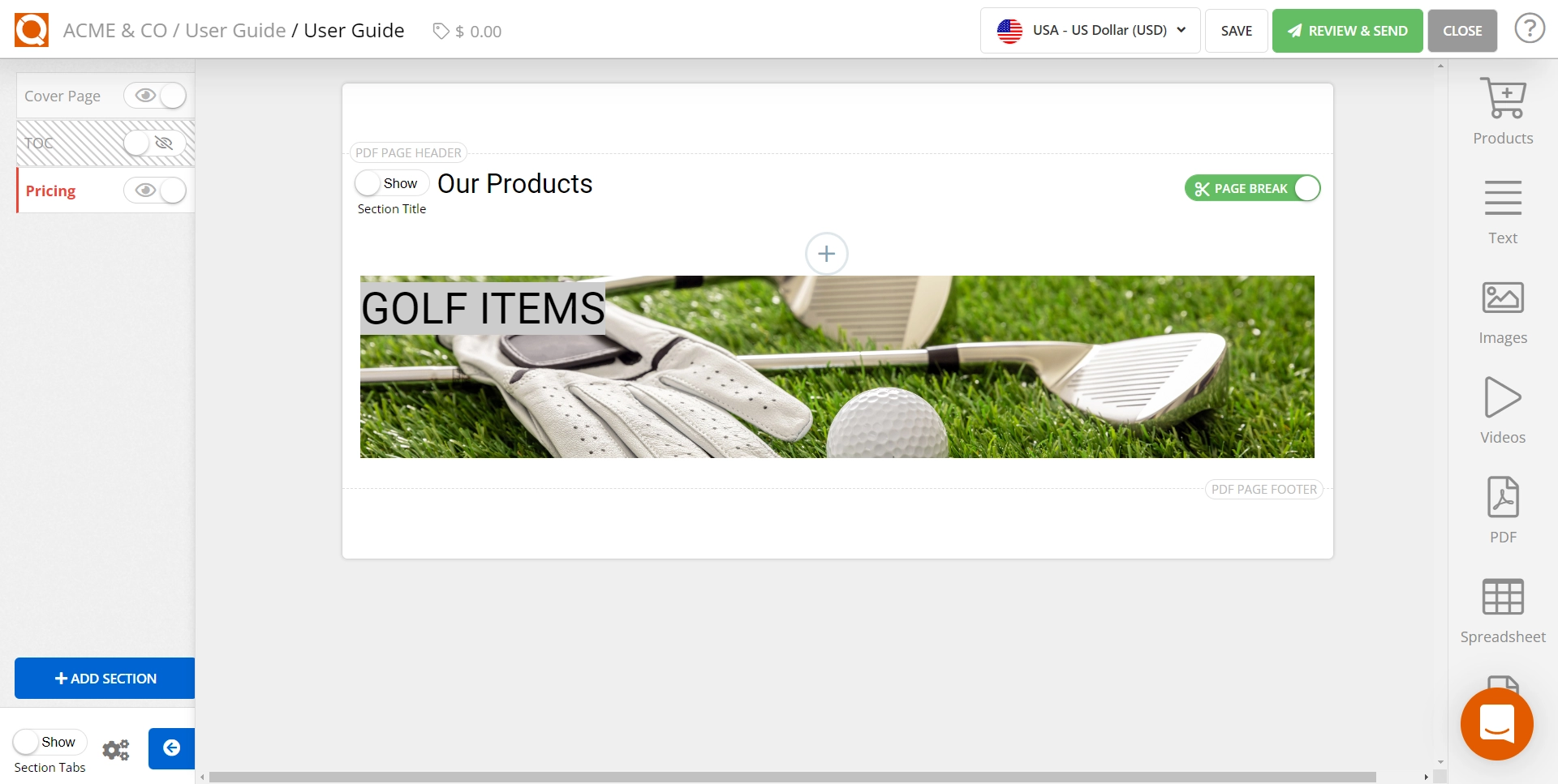QuoteCloud - Sales Quote, Sales Proposal and Contracts Software - Add background images to Rows and Columns (Java Edition) - illustration 9eee805d-c70a-4562-b0fc-fee4921c7746