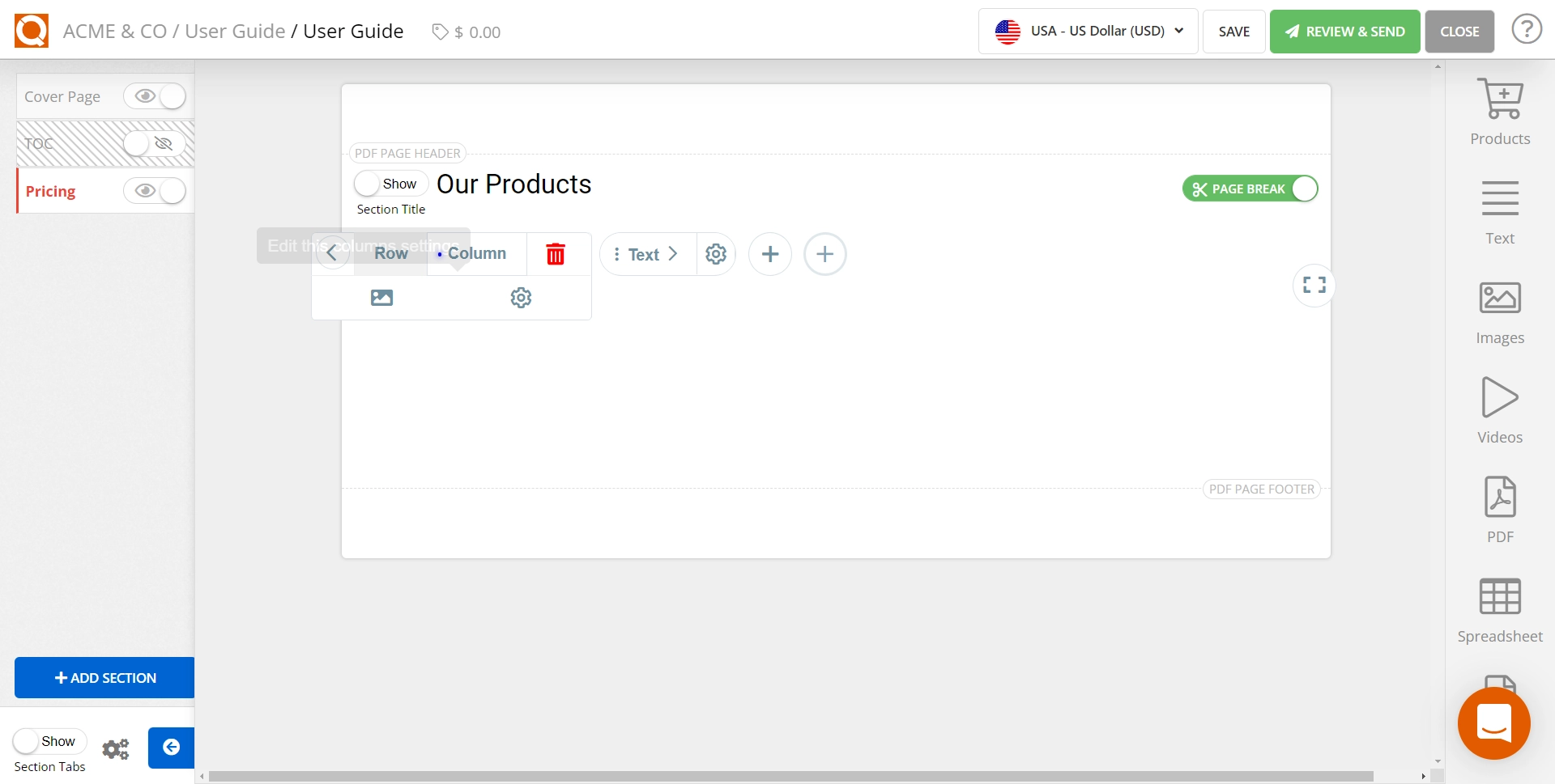 QuoteCloud - Sales Quote, Sales Proposal and Contracts Software - Add background images to Rows and Columns (Java Edition) - illustration af5bbe2a-f559-49de-a21a-aecdb0cd43a9