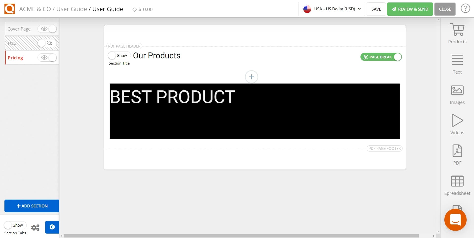 QuoteCloud - Sales Quote, Sales Proposal and Contracts Software - Add background solid colour to Rows and Columns (Java Edition) - illustration 8b579a1d-6d61-4896-acb2-a639ce6b0a80