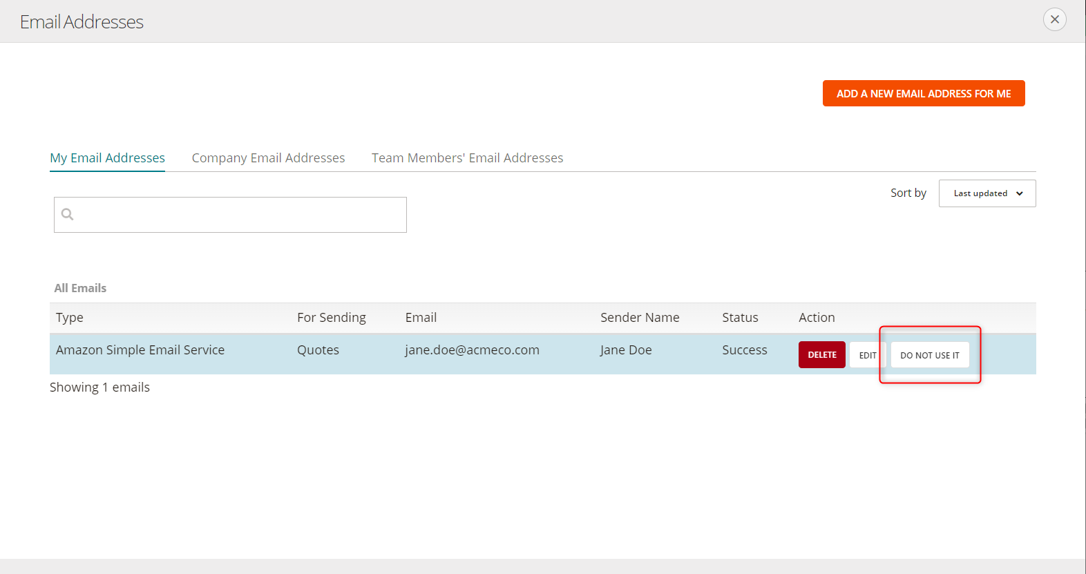 QuoteCloud - Sales Quote, Sales Proposal and Contracts Software - Using Your Own Email Address To Send Sales Quotes From QuoteCloud Using Amazon Simple Email Service (Java Edition) - illustration a4c7a2cc-a955-42c3-8ede-2462239c1762