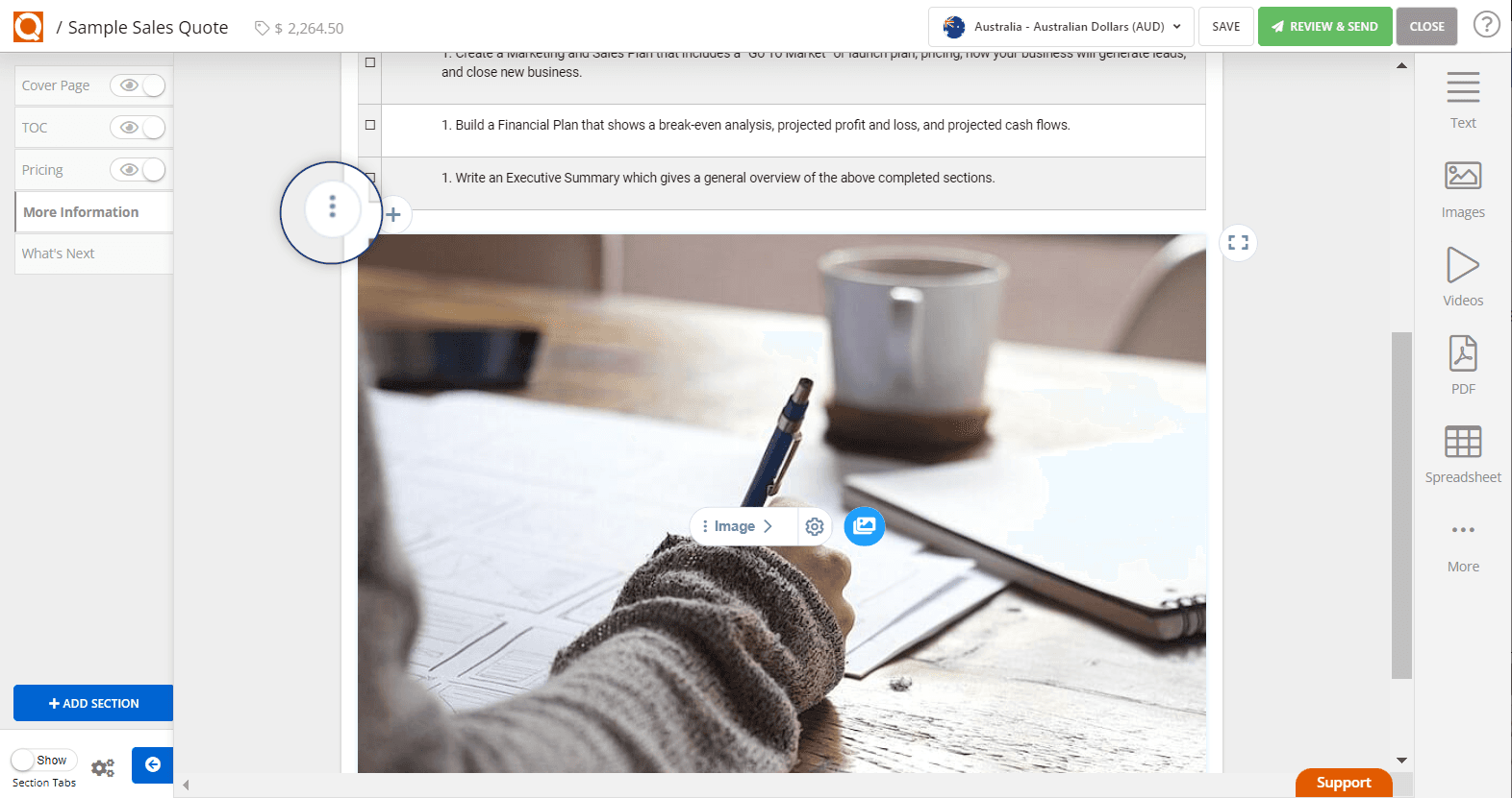 QuoteCloud - Sales Quote, Sales Proposal and Contracts Software - Hiding Content in the PDF Format of Sales Quotes (Java Edition) - illustration e47c252e-e8ad-47b1-a2b3-6f935d9032bb