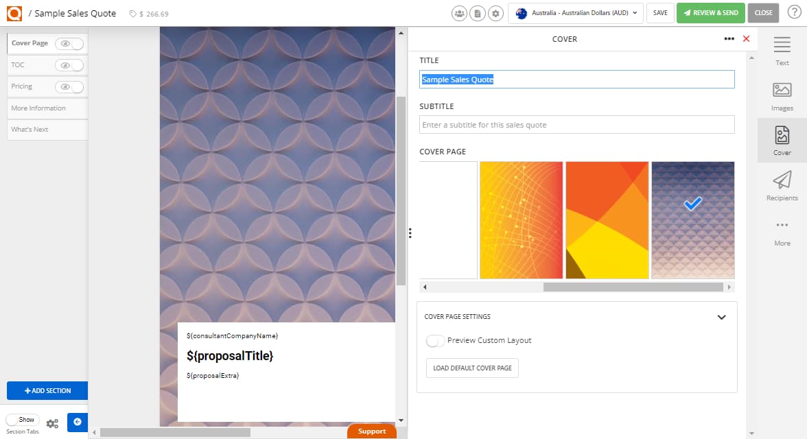QuoteCloud - Sales Quote, Sales Proposal and Contracts Software - How To Change The Document Title And Sub-Title In A Sales Quote (Java Edition) - illustration ff5dd2c0-d850-4a9e-be5b-678162024fa8