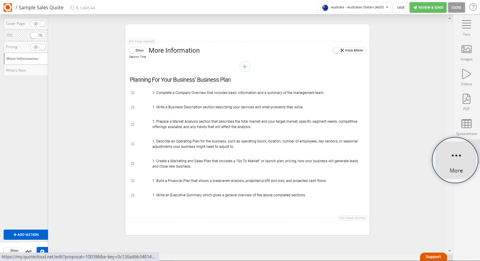 QuoteCloud - Sales Quote, Sales Proposal and Contracts Software - Customising the Table Styles Used in Text Blocks (Java Edition) - illustration 697961aa-8ccf-49f3-91ea-25f0bdf26412