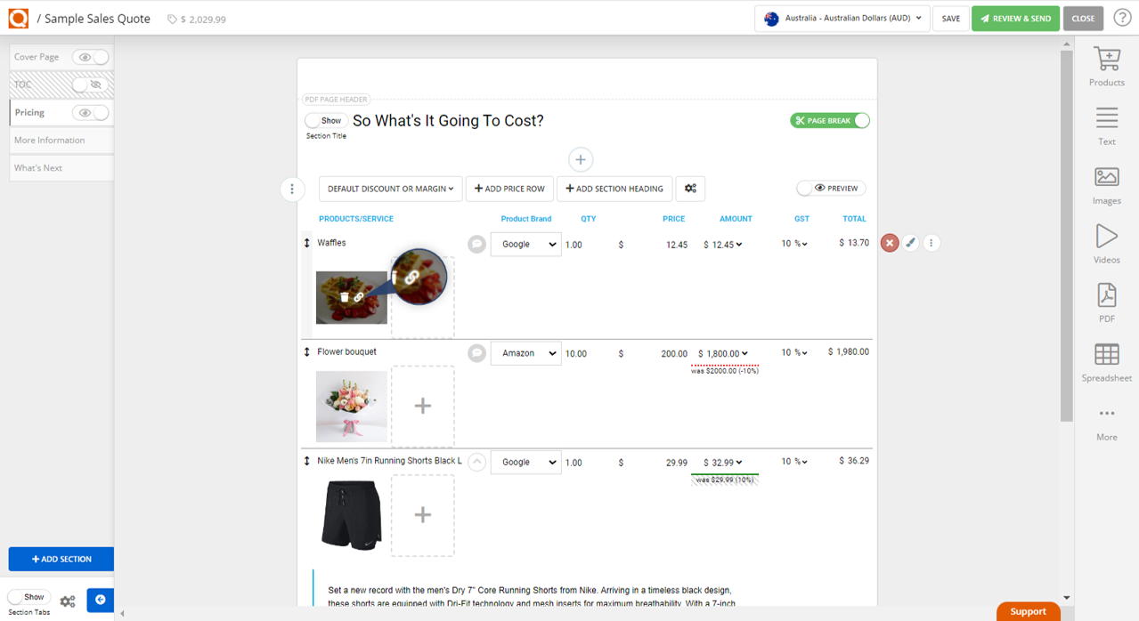 QuoteCloud - Sales Quote, Sales Proposal and Contracts Software - How to Add a Hyperlink to a Product Image in a Sales Quote Price Table (Java Edition) - illustration 697961aa-8ccf-49f3-91ea-25f0bdf26412
