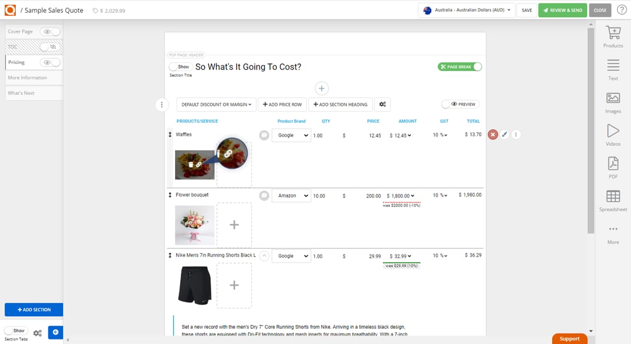 QuoteCloud - Sales Quote, Sales Proposal and Contracts Software - How to Add a Hyperlink to a Product Image in a Sales Quote Price Table (Java Edition) - illustration 697961aa-8ccf-49f3-91ea-25f0bdf26412