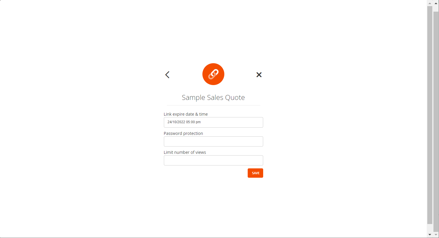 QuoteCloud - Sales Quote, Sales Proposal and Contracts Software - How To Set An Expiry Date On A Shared Link For A Sales Quote - illustration 10eed236-a35d-4d58-ac06-ca47901aafa8