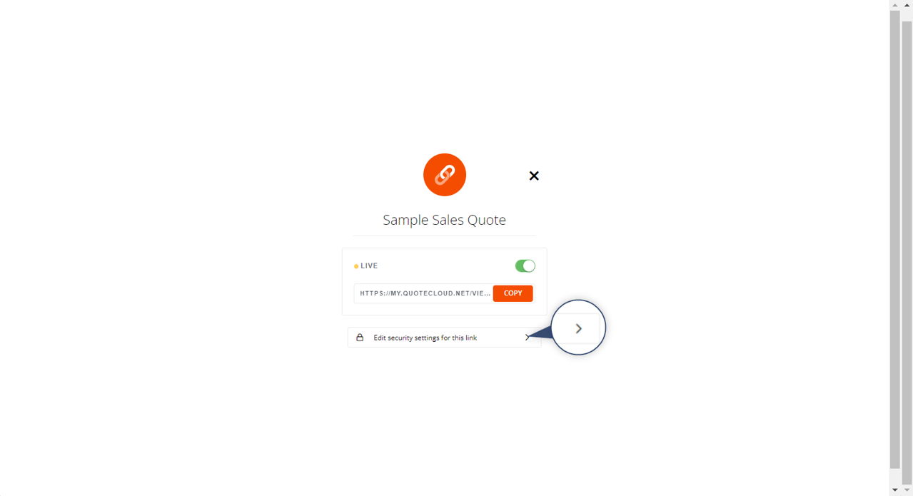 QuoteCloud - Sales Quote, Sales Proposal and Contracts Software - How To Set An Expiry Date On A Shared Link For A Sales Quote - illustration 697961aa-8ccf-49f3-91ea-25f0bdf26412