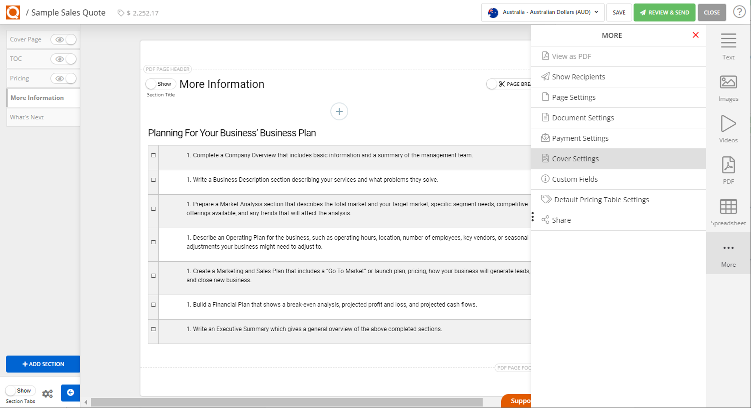 QuoteCloud - Sales Quote, Sales Proposal and Contracts Software - How to Upload a Cover Page Background Image in a Sales Quote (Java Edition) - illustration 697961aa-8ccf-49f3-91ea-25f0bdf26412