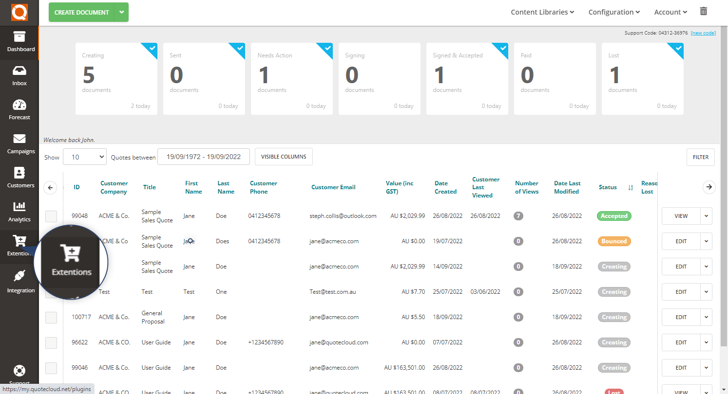 QuoteCloud - Sales Quote, Sales Proposal and Contracts Software - Activating the Realtime Currency Conversion Plugin (Java Edition) - illustration 5c7fbd79-a2a4-4841-aa76-2792a68eee0f