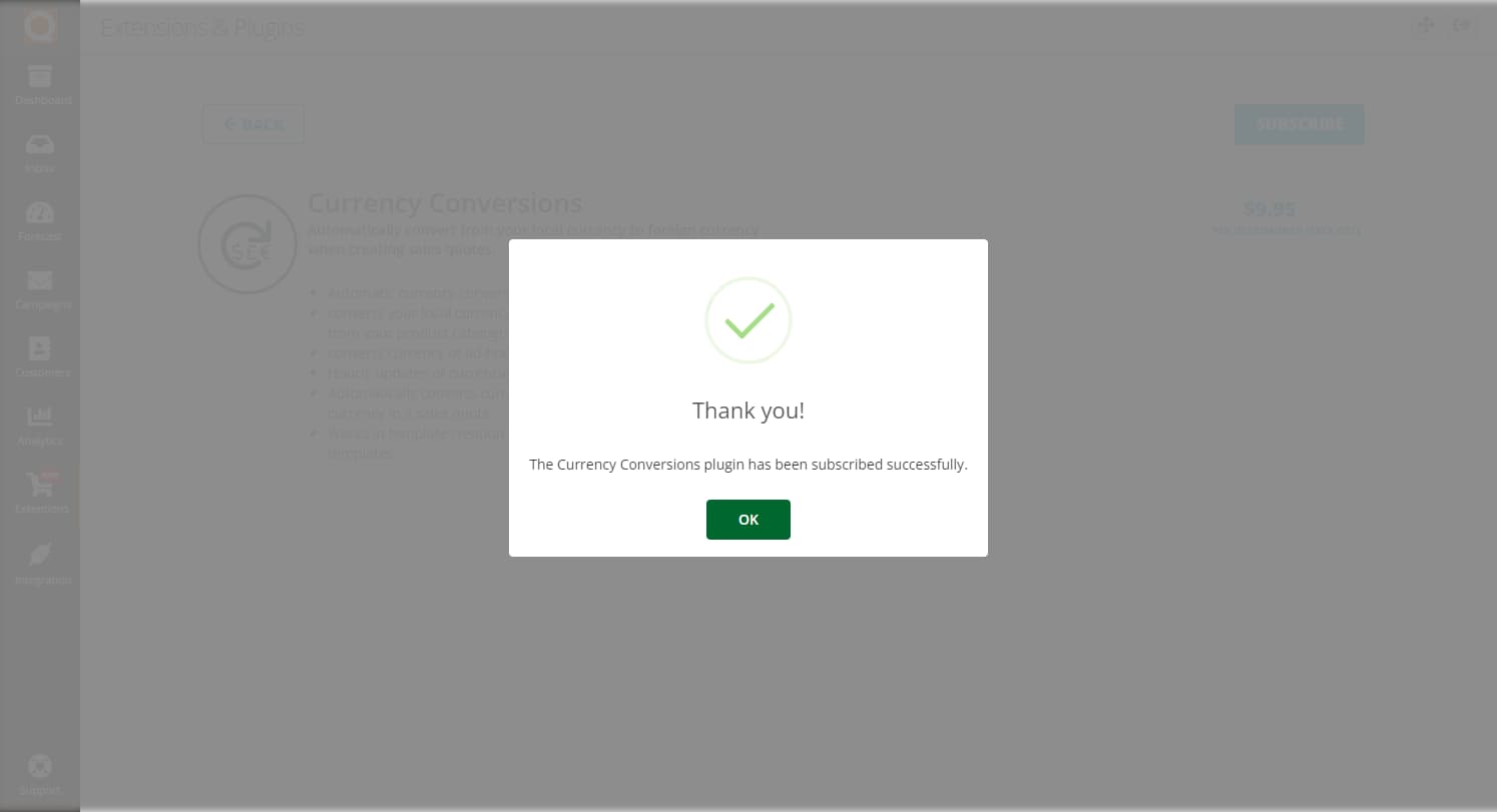 QuoteCloud - Sales Quote, Sales Proposal and Contracts Software - Activating the Realtime Currency Conversion Plugin (Java Edition) - illustration d0beb3d3-3b50-46f6-a01a-1c14953788b8