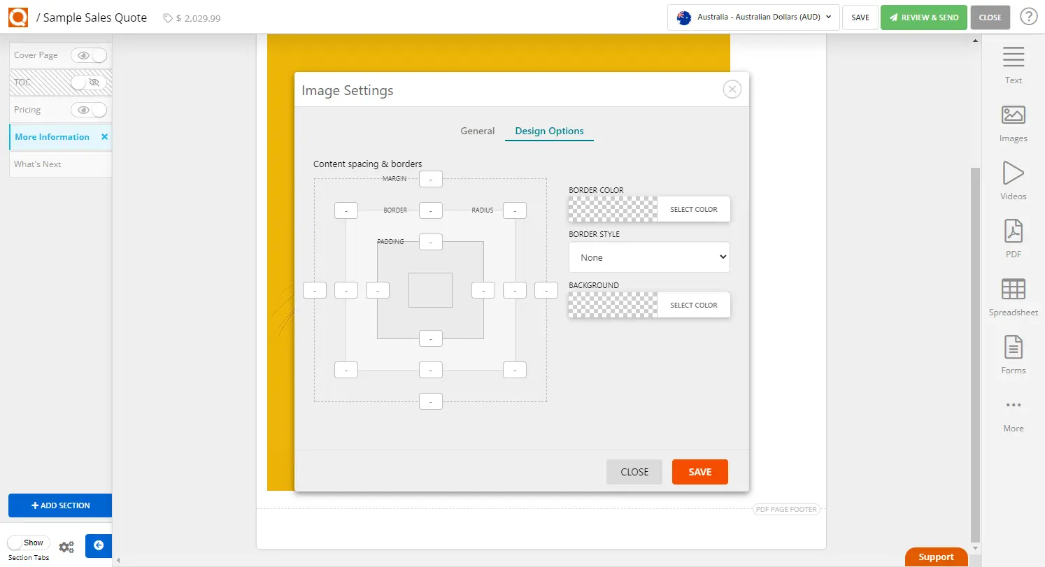 QuoteCloud - Sales Quote, Sales Proposal and Contracts Software - How to Apply Customer Payment Settings in a Sales Quote - illustration 6044508e-4c68-42fa-a850-10c5cb2568ce