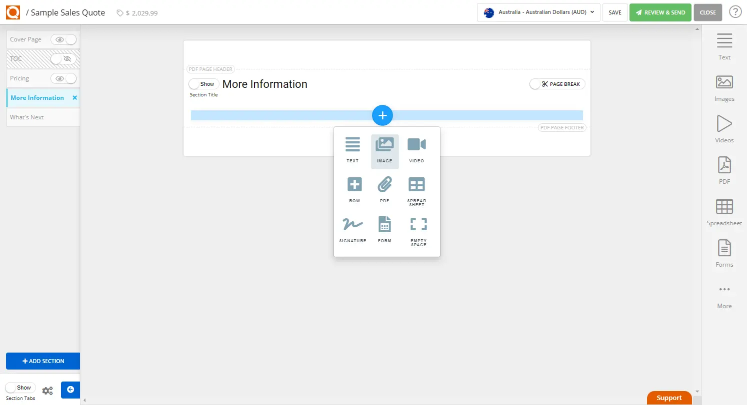 QuoteCloud - Sales Quote, Sales Proposal and Contracts Software - Adding Images from the Stock Image Library (Java Edition) - illustration 697961aa-8ccf-49f3-91ea-25f0bdf26412